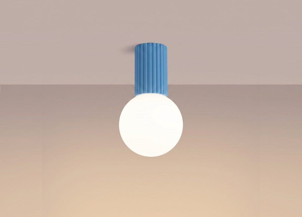 Plafonnier HALO bleu ciel IP44 – vue complémentaire 3