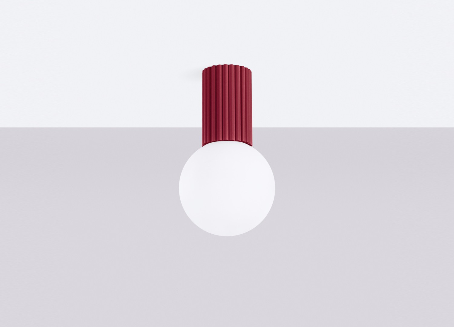 Plafonnier HALO bordeaux IP44 – vue complémentaire 2