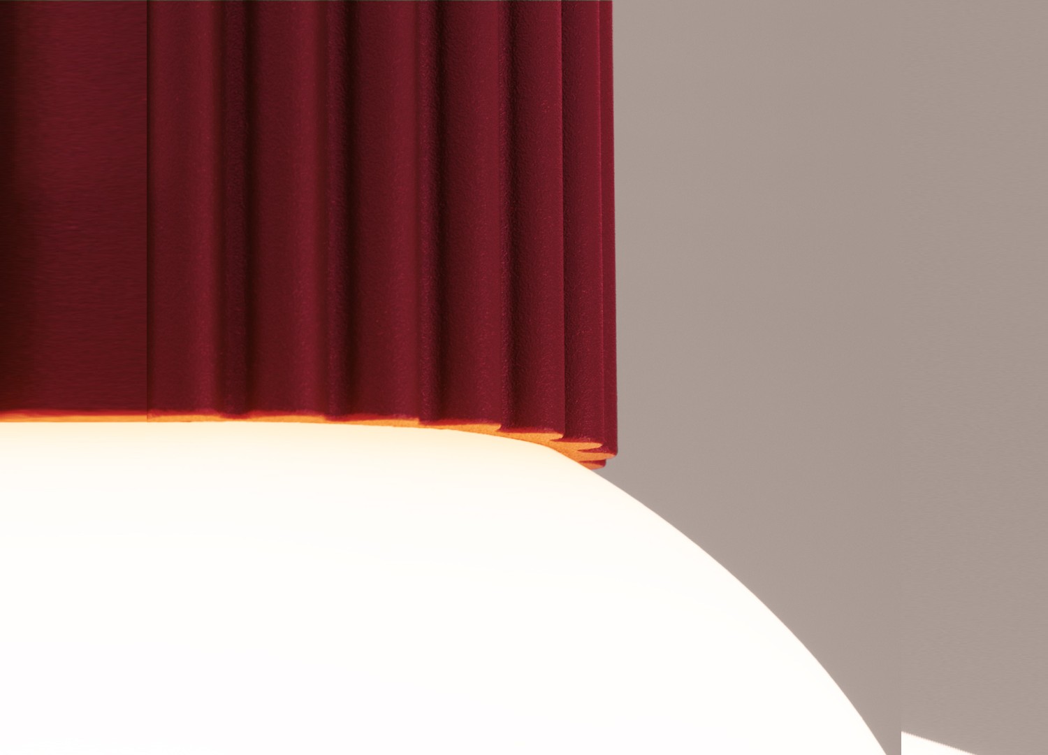 Plafonnier HALO bordeaux IP44 – vue complémentaire 4