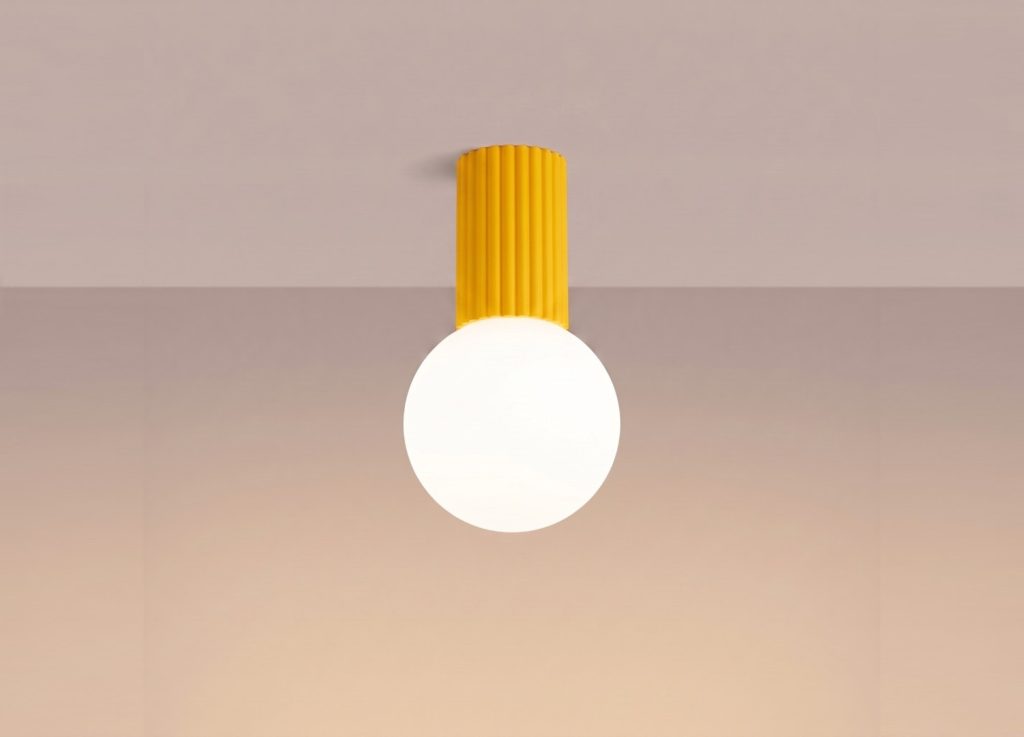 Plafonnier HALO jaune IP44 – vue complémentaire 3