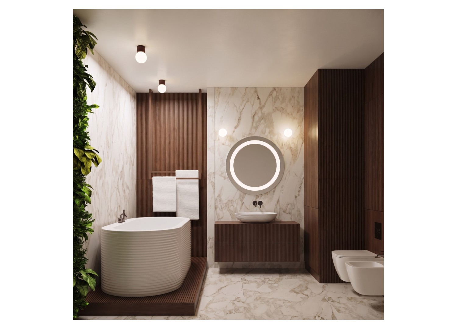 Plafonnier HALO marron IP44 – dimensions