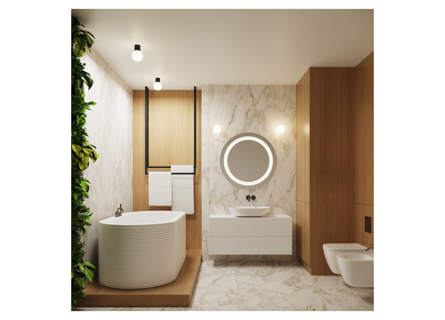 Plafonnier HALO noir IP44 – dimensions