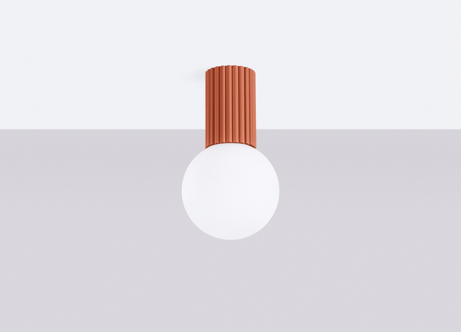 Plafonnier HALO ocre rouge IP44 – vue complémentaire 2