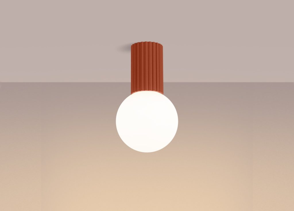 Plafonnier HALO ocre rouge IP44 – vue complémentaire 3