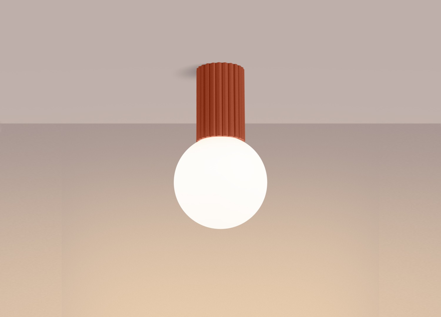 Plafonnier HALO ocre rouge IP44 – vue complémentaire 3