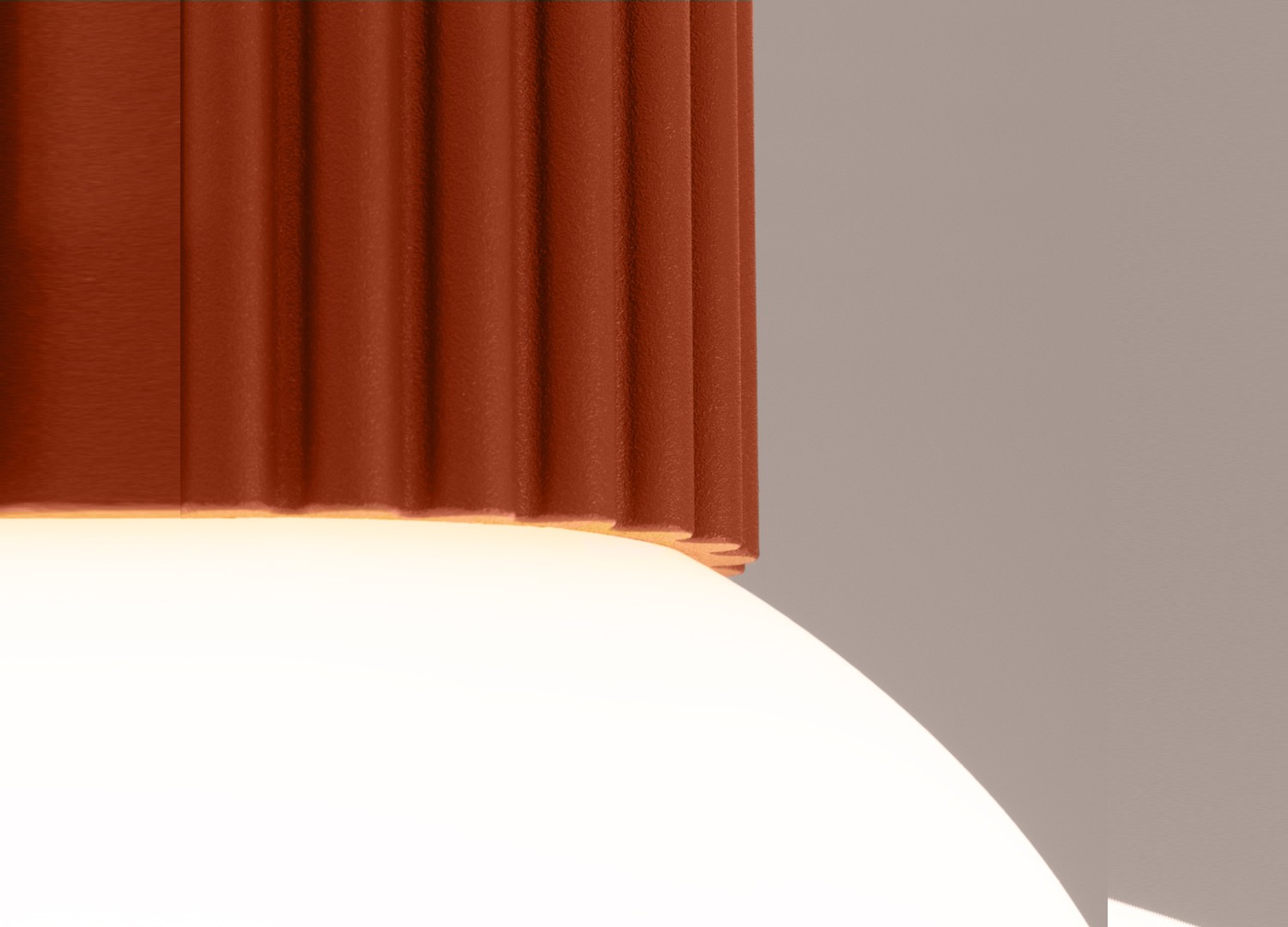 Plafonnier HALO ocre rouge IP44 – vue complémentaire 4