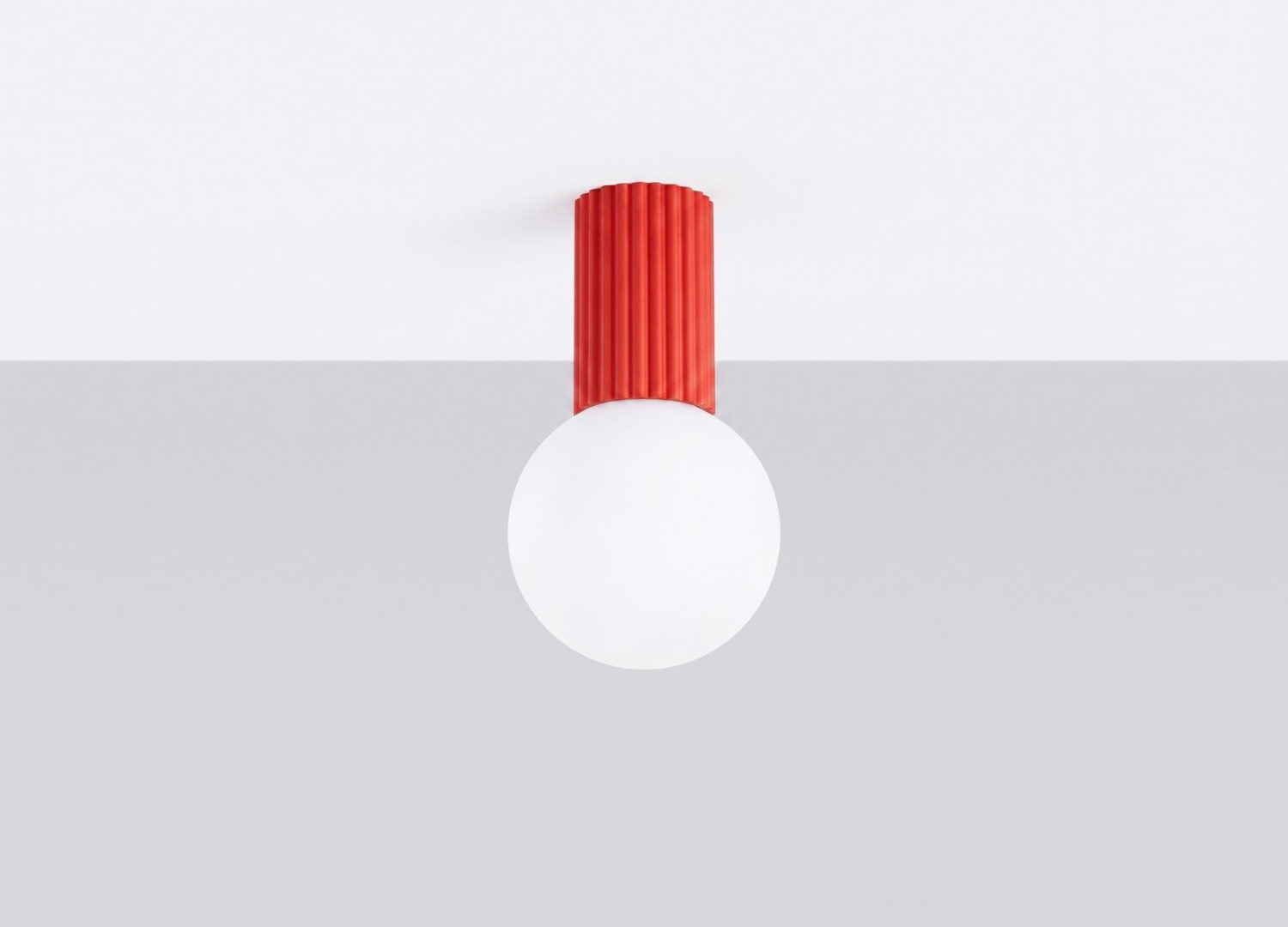 Plafonnier HALO rouge IP44 – vue complémentaire 2