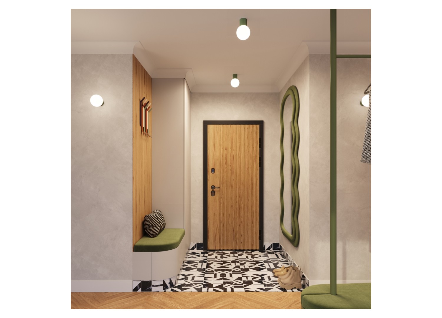Plafonnier HALO vert olive IP44 – dimensions