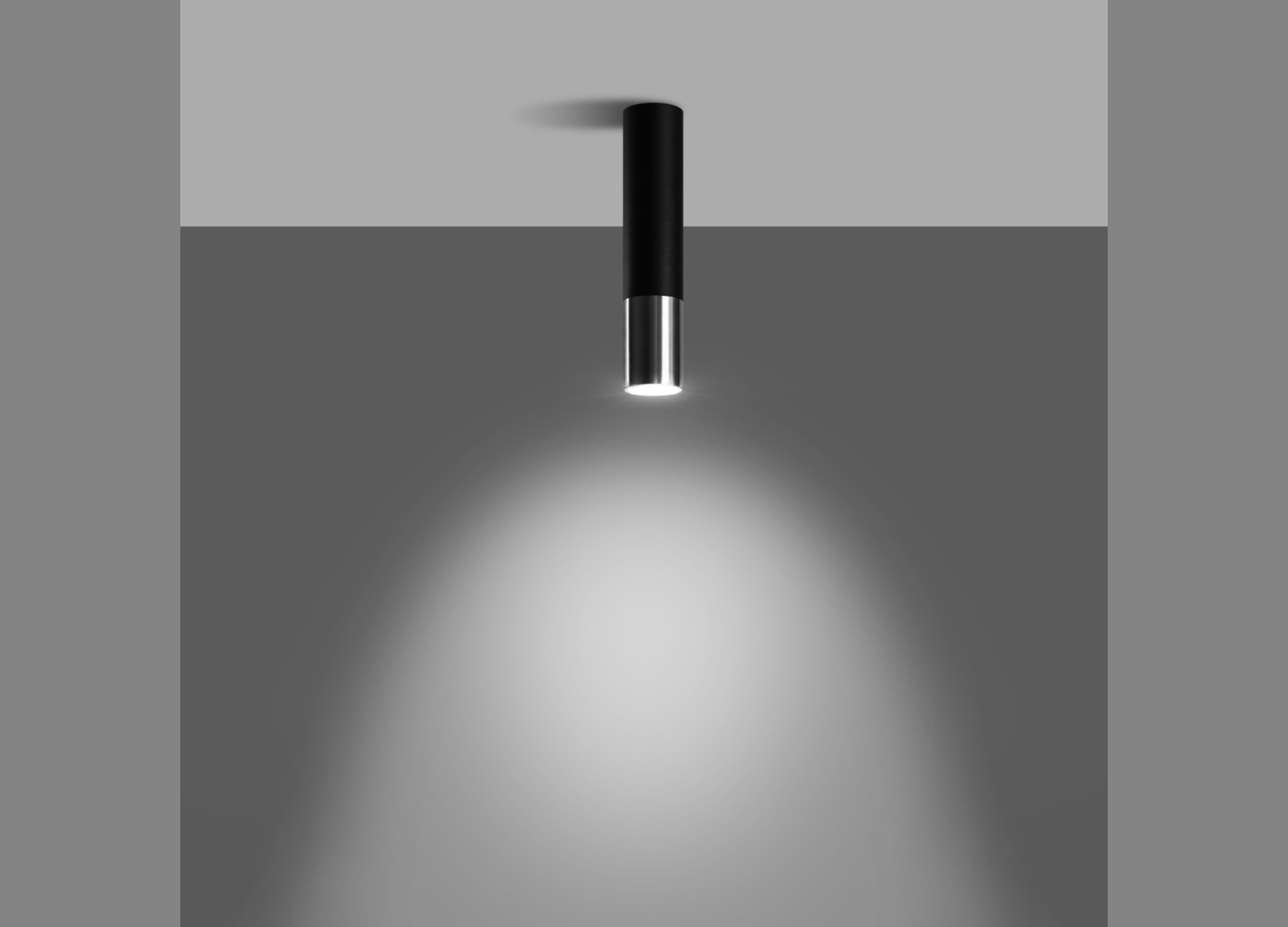 Plafonnier LOOPEZ noir/chromé GU10 – vue complémentaire 3