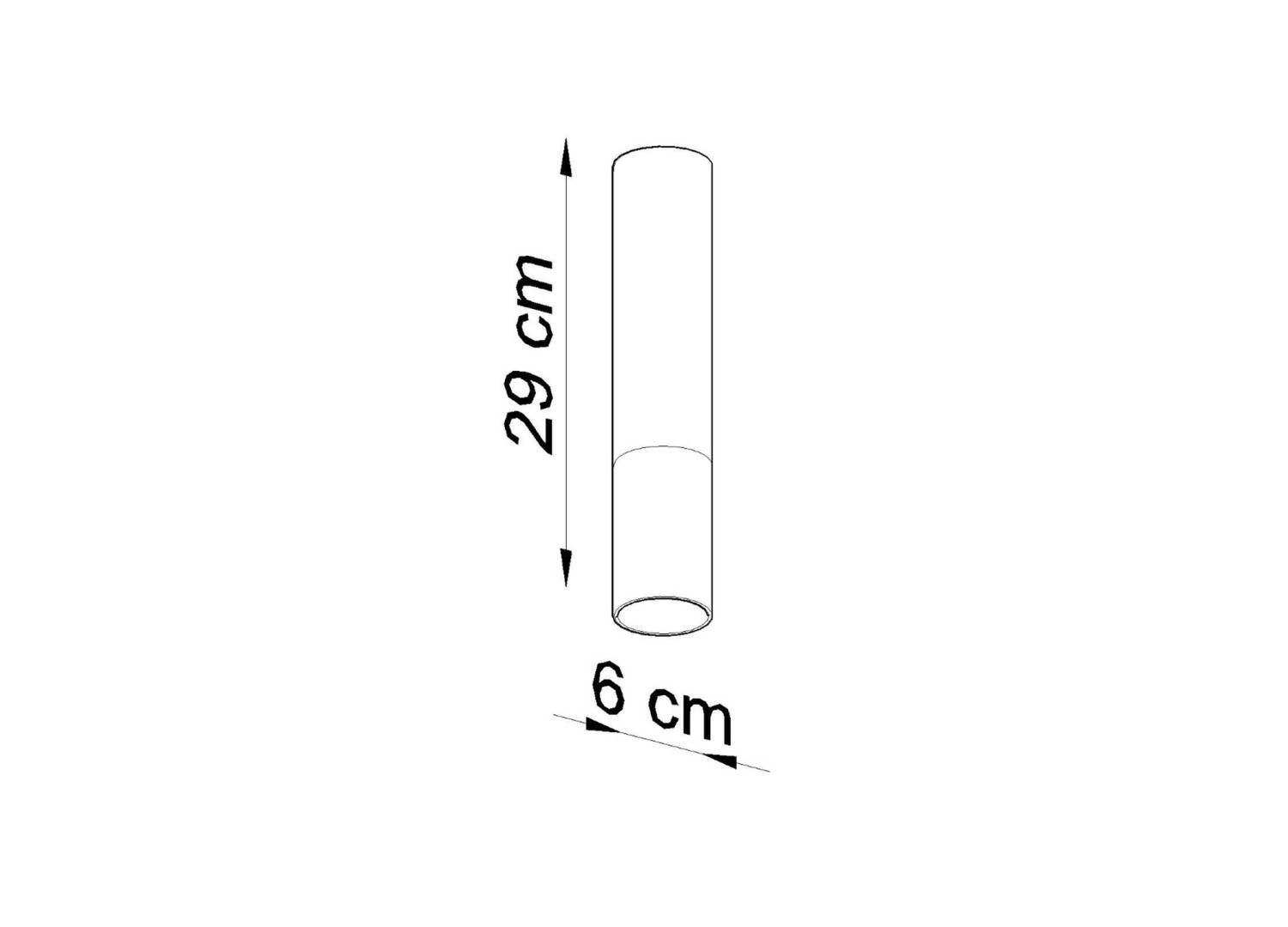 Plafonnier LOOPEZ noir/chromé GU10 – dimensions et schéma technique