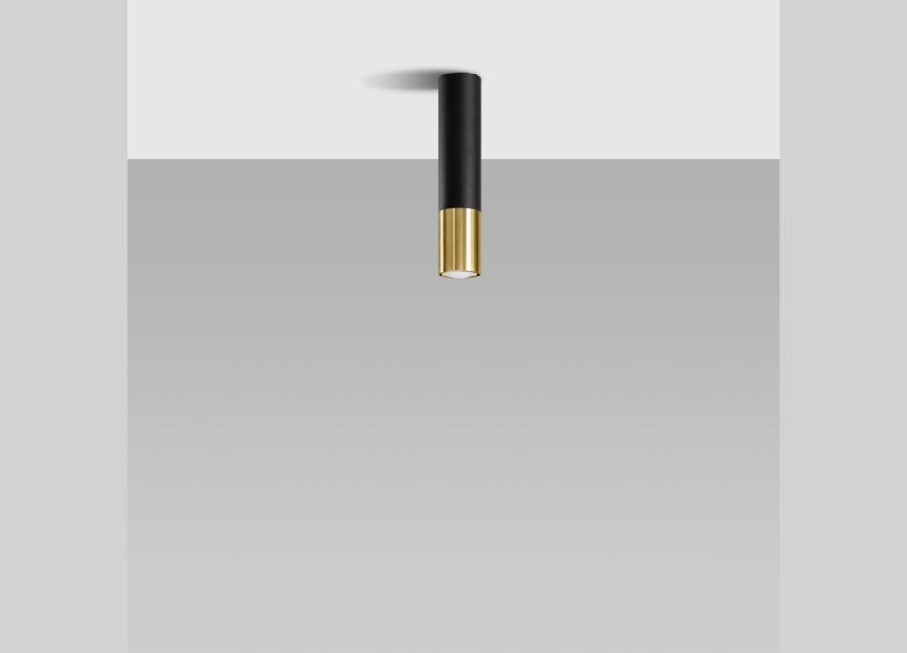 Plafonnier LOOPEZ noir/doré GU10 – vue complémentaire 2