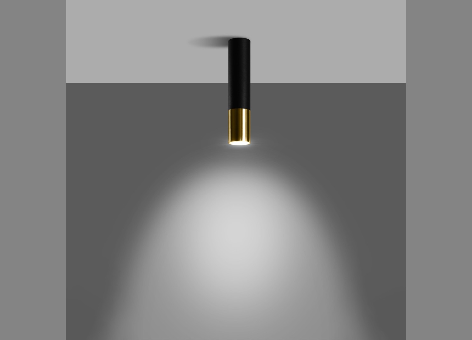 Plafonnier LOOPEZ noir/doré GU10 – vue complémentaire 3
