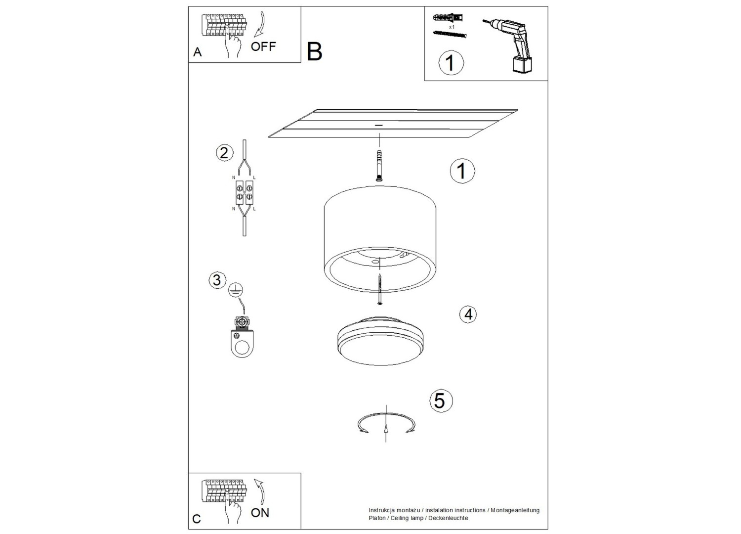 Plafonnier MODO 1 blanc GX53 – vue complémentaire 9