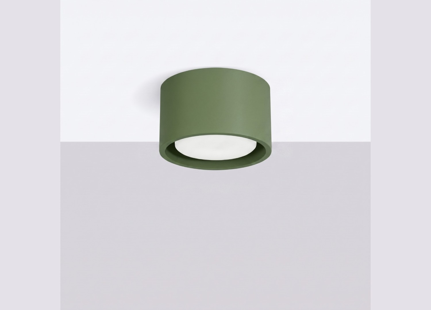 Plafonnier MODO 1 vert olive GX53 – vue complémentaire 2