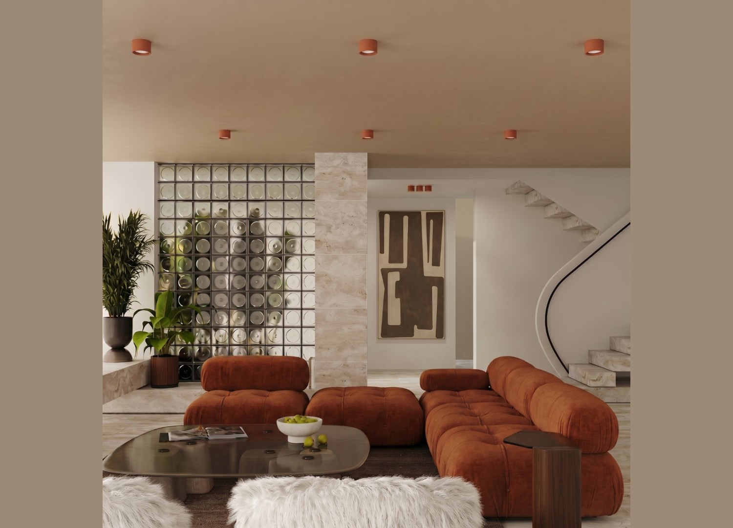 Plafonnier MODO 2 ocre rouge GX53 – vue complémentaire 10
