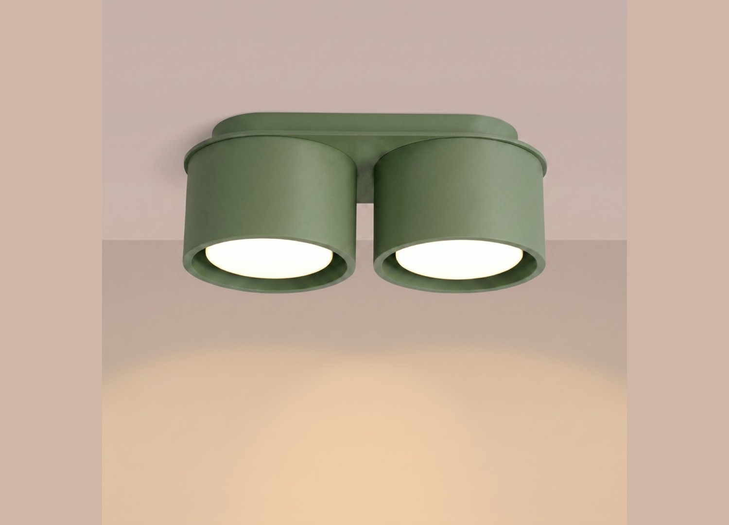 Plafonnier MODO 2 vert olive GX53 – vue complémentaire 3