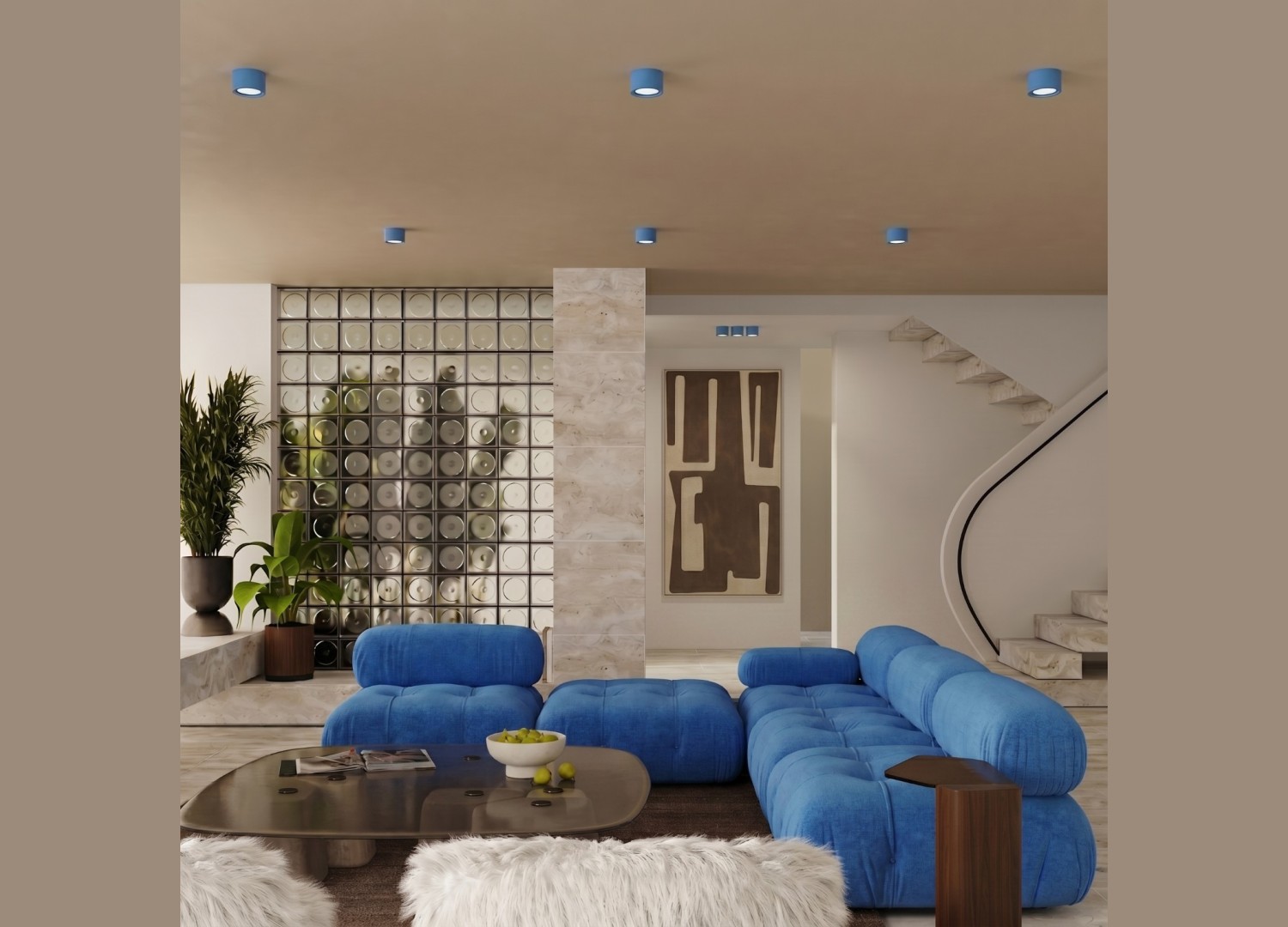 Plafonnier MODO 3 azur GX53 – vue complémentaire 10