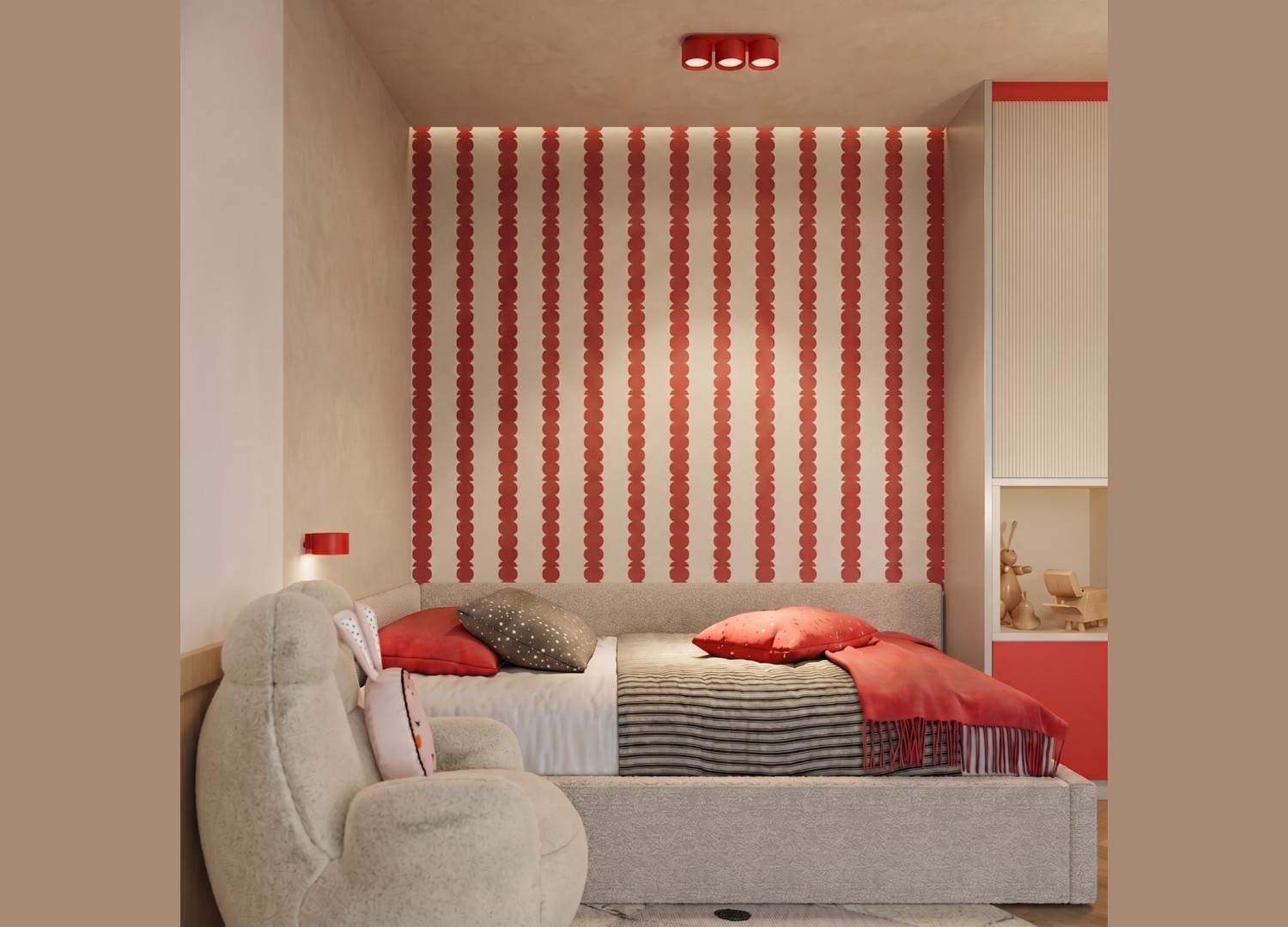 Plafonnier MODO 3 rouge GX53 – vue complémentaire 10