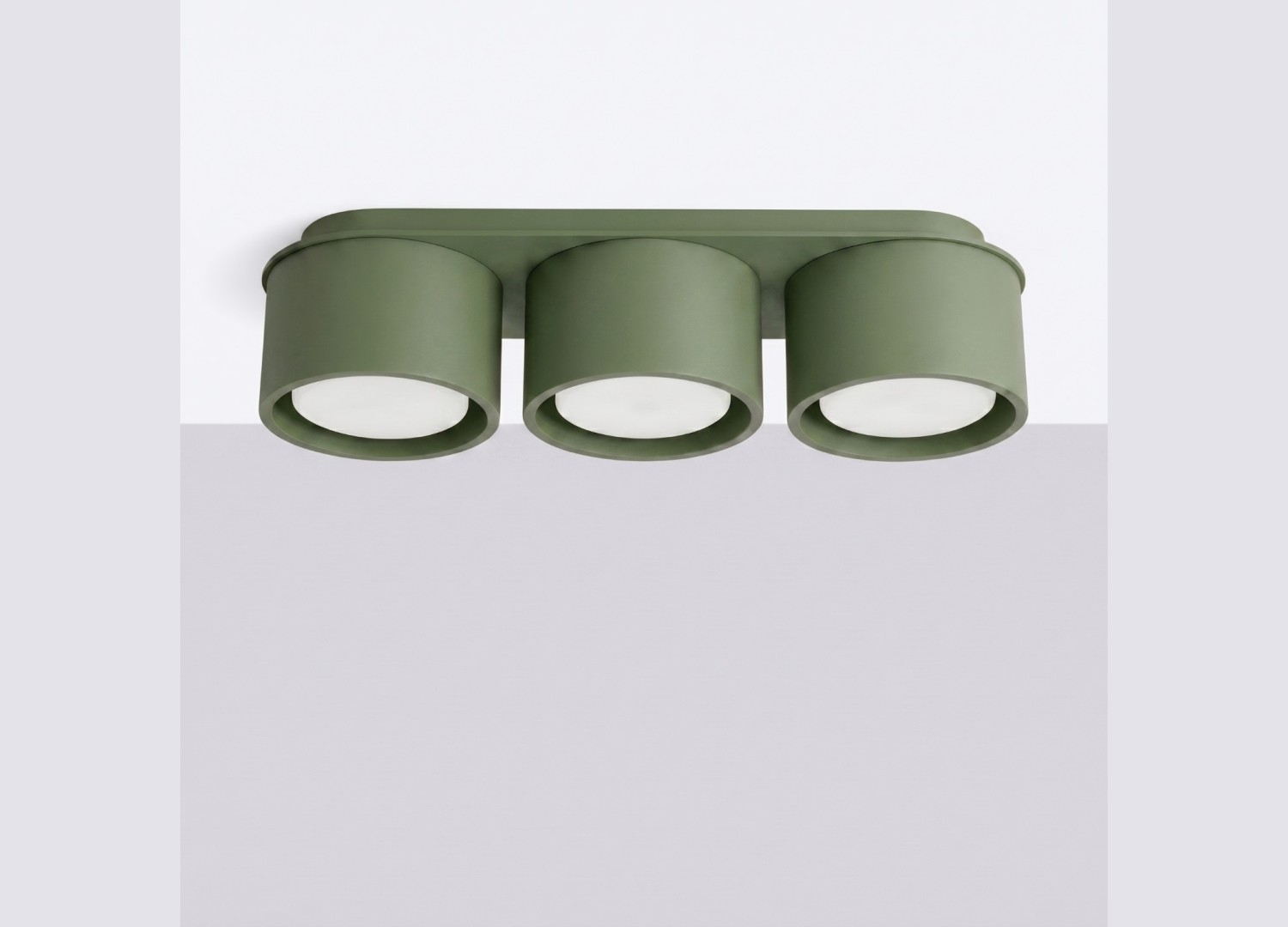 Plafonnier MODO 3 vert olive GX53 – vue complémentaire 2