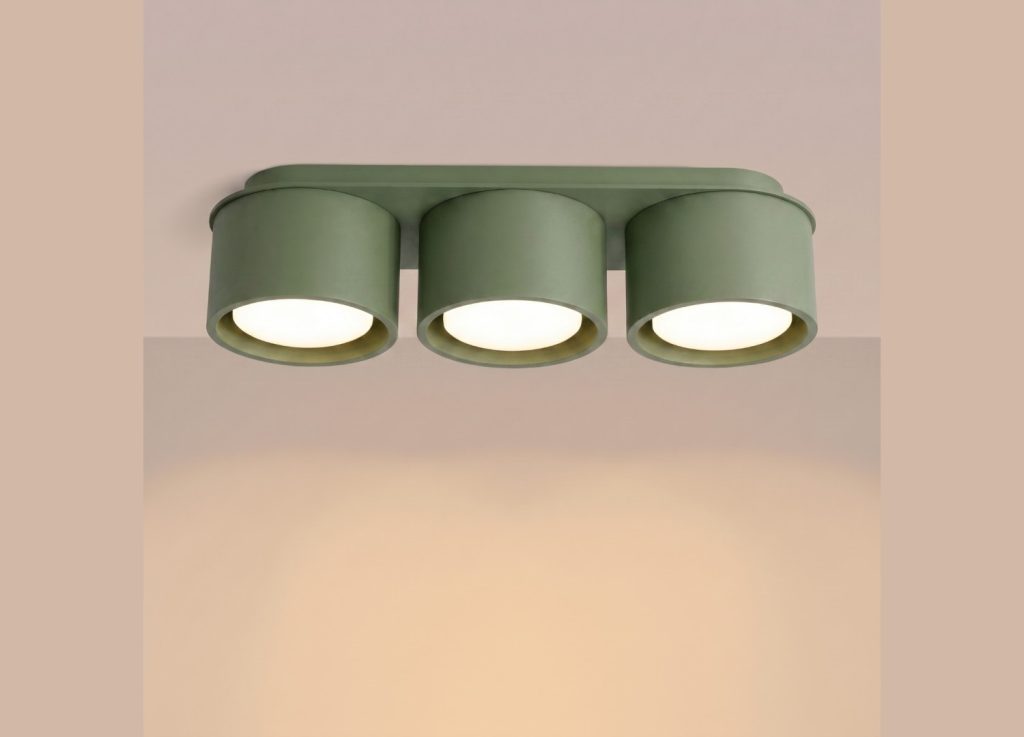 Plafonnier MODO 3 vert olive GX53