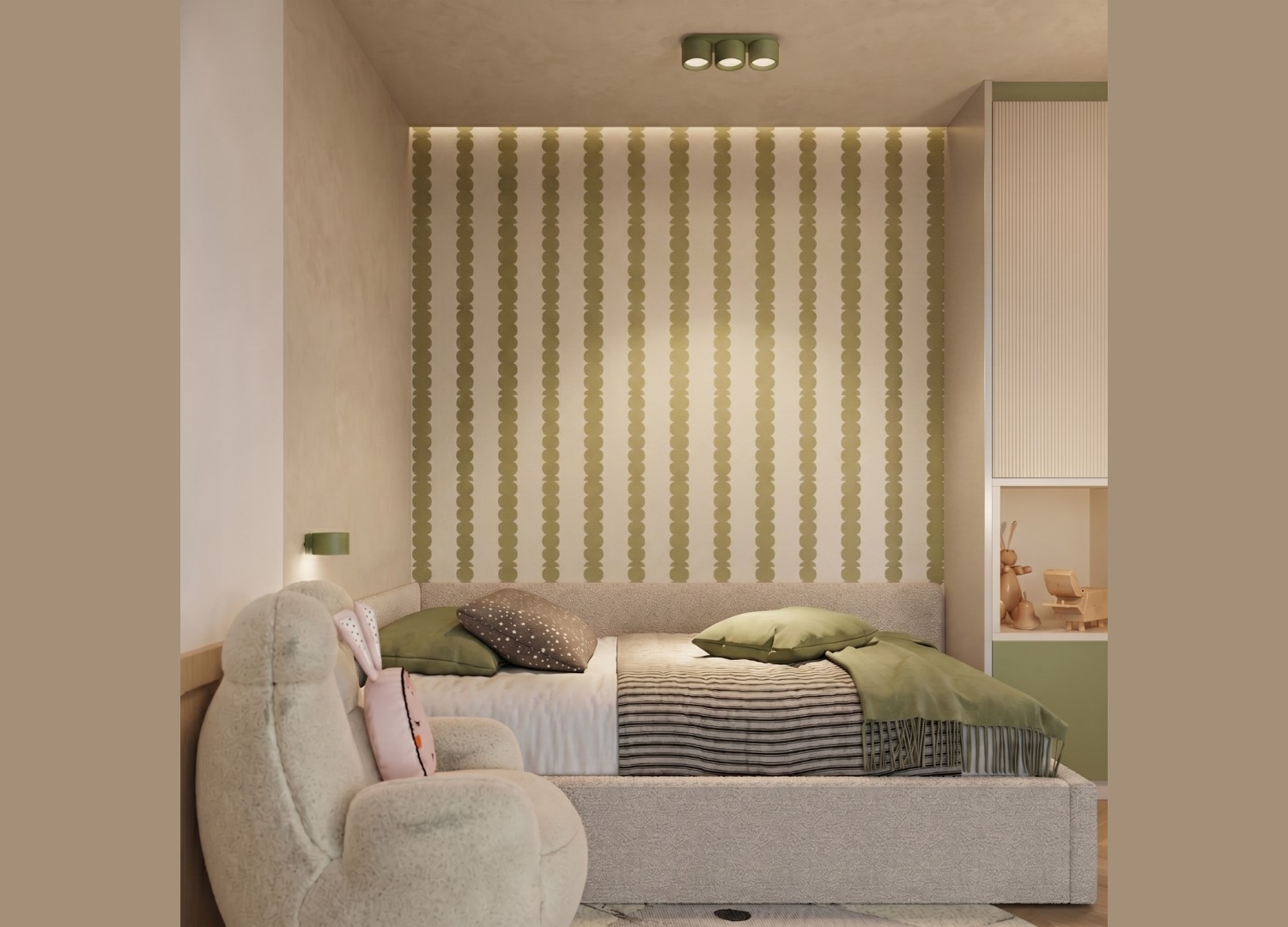 Plafonnier MODO 3 vert olive GX53 – vue complémentaire 10