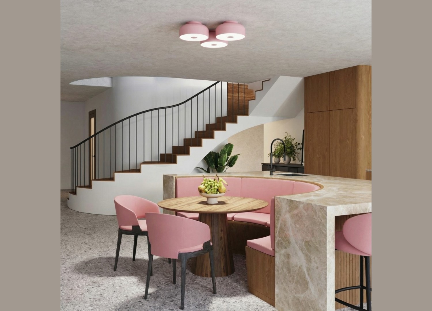 Plafonnier OMIQ rose – vue complémentaire 10