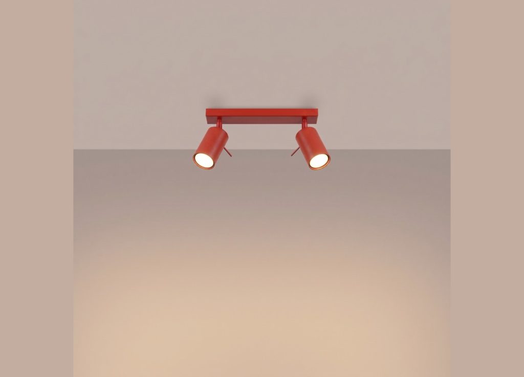Plafonnier RING 2 rouge