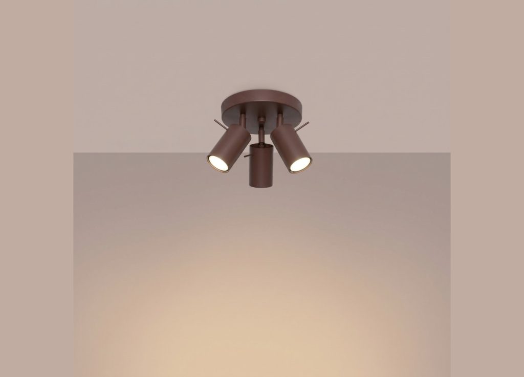 Plafonnier RING 3P brun