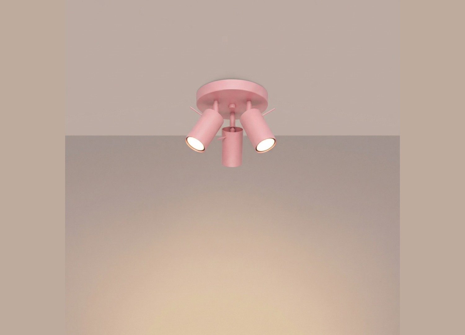 Plafonnier RING 3P rose – vue complémentaire 3