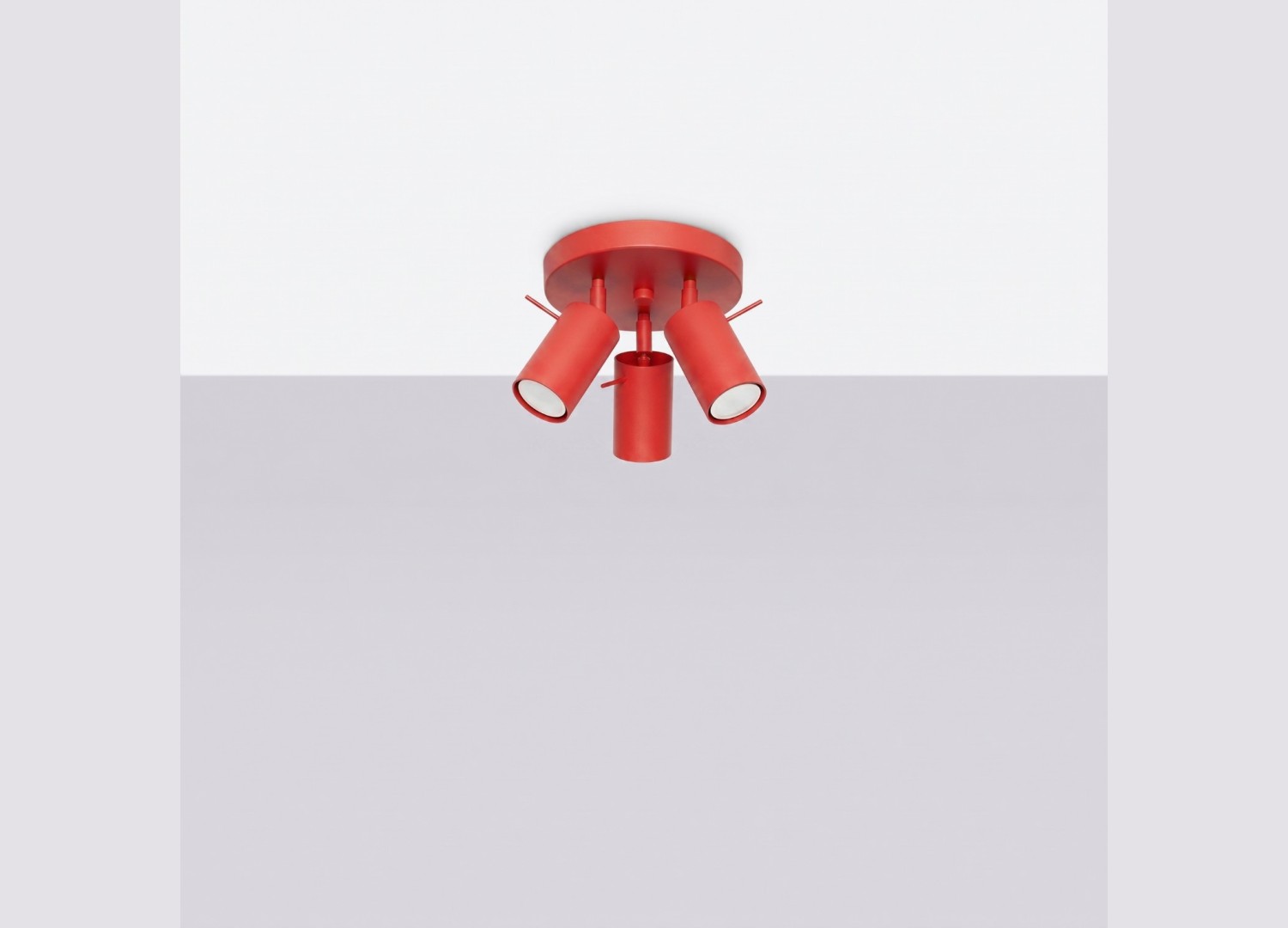 Plafonnier RING 3P rouge – vue complémentaire 2