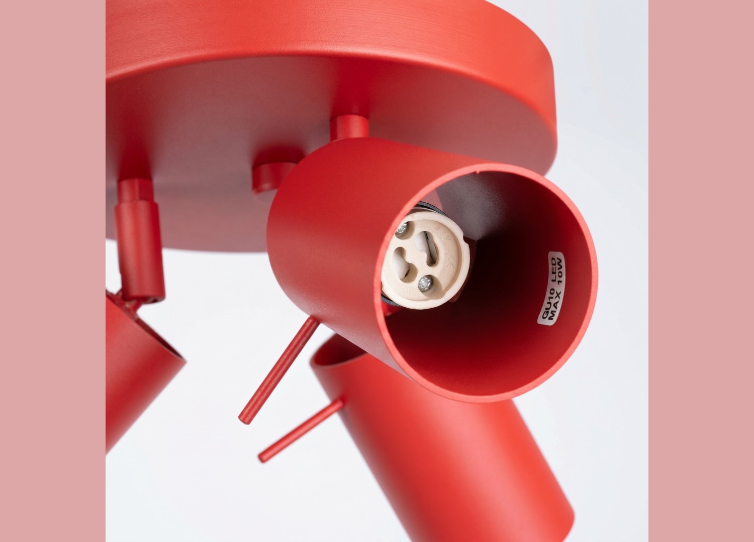 Plafonnier RING 3P rouge – vue complémentaire 5