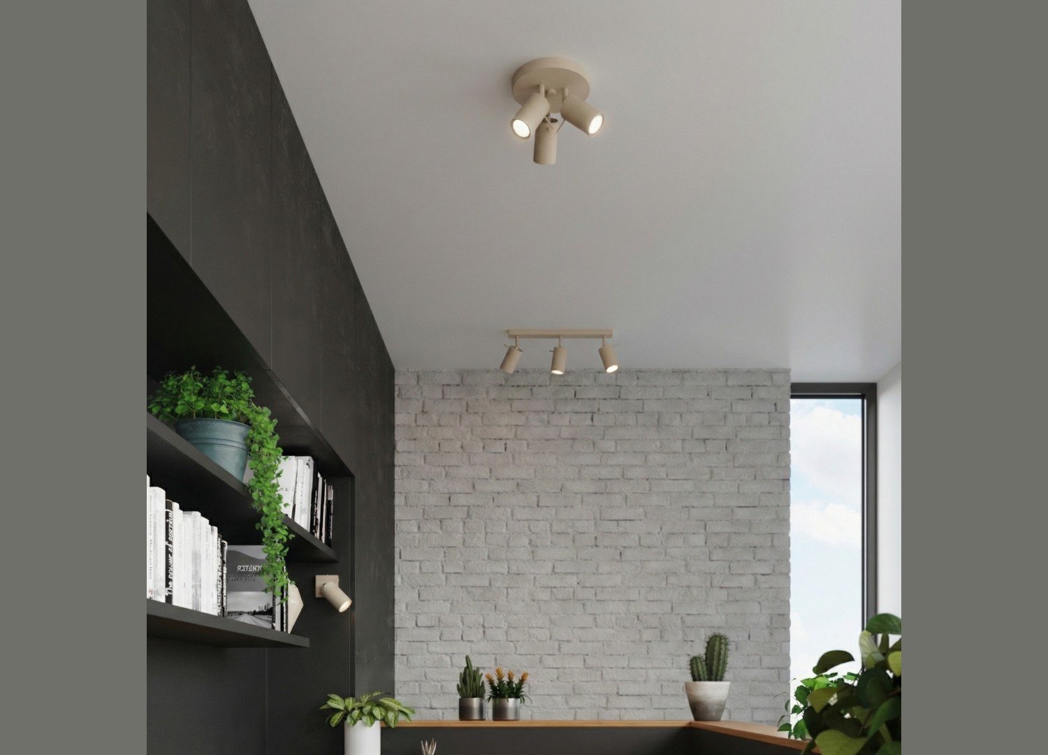 Plafonnier RING 3P taupe – vue complémentaire 6