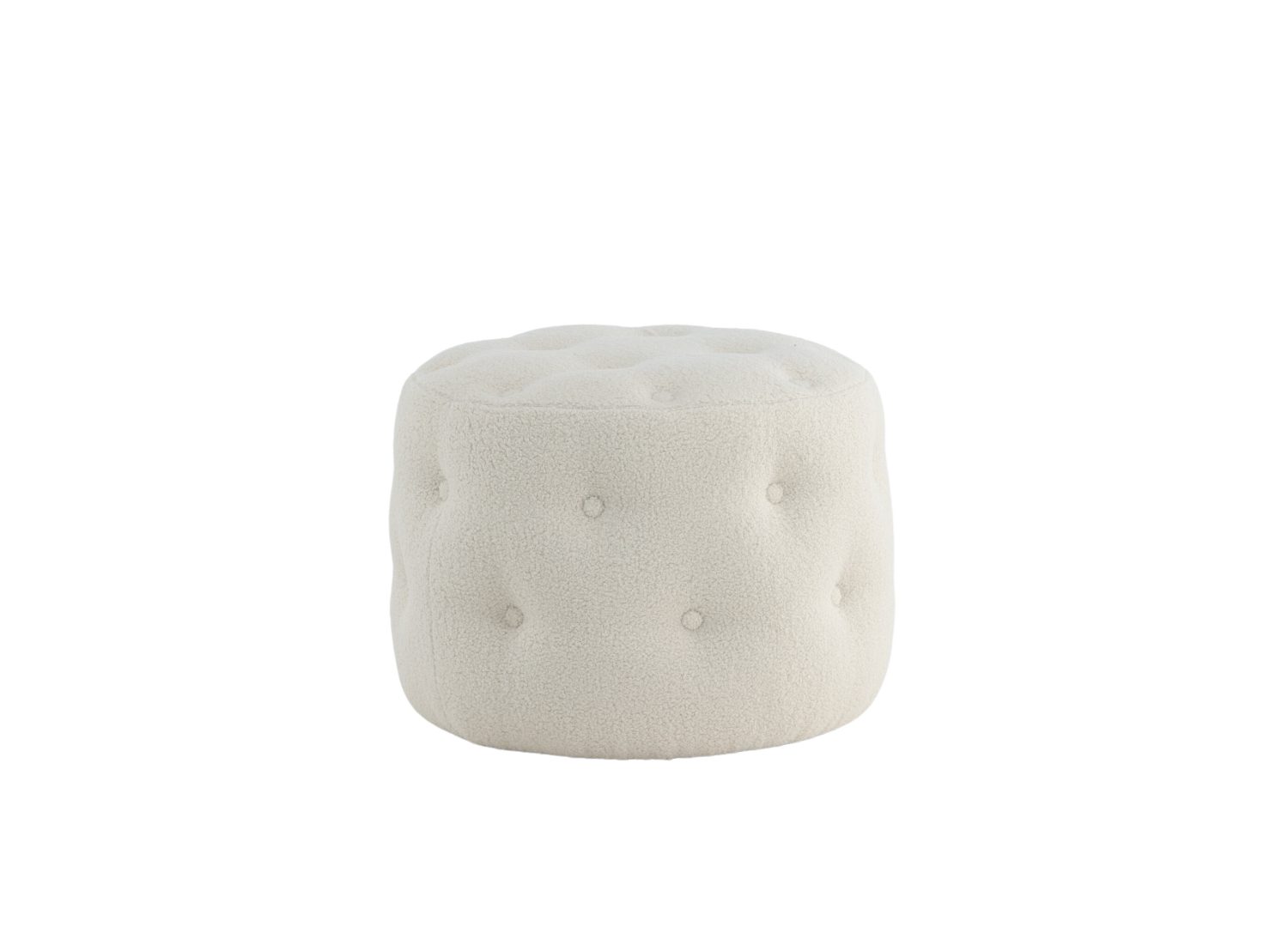 Détail du revêtement et des finitions du pouf Benjamin