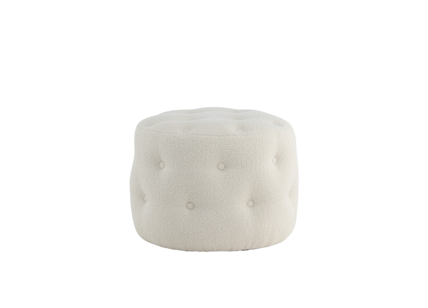 Vue produit du pouf Benjamin blanc