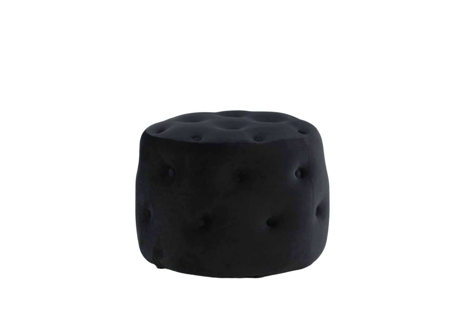 Vue détaillée du pouf Benjamin noir