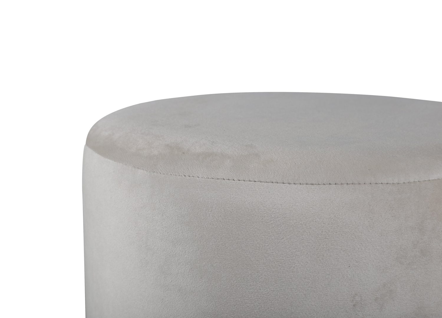 Vue détaillée du pouf Benji beige
