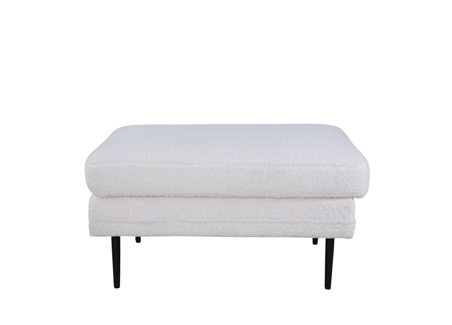 Vue détaillée du pouf Boom blanc