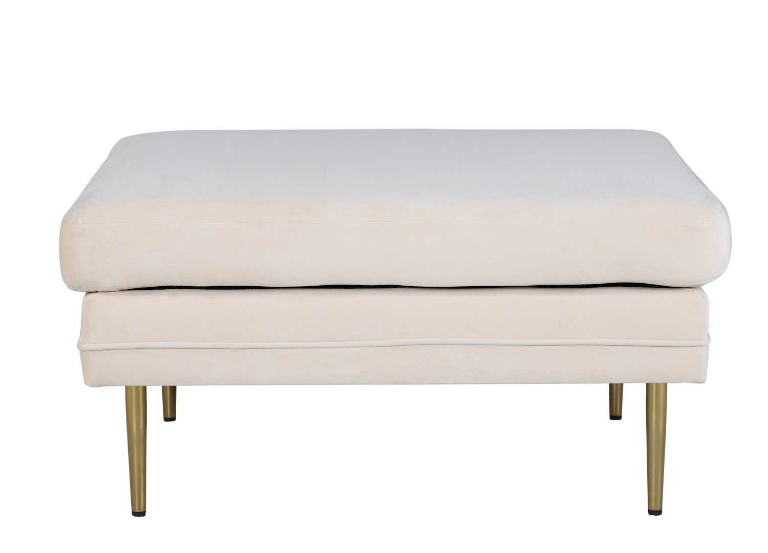 Vue détaillée du pouf Boom blanc