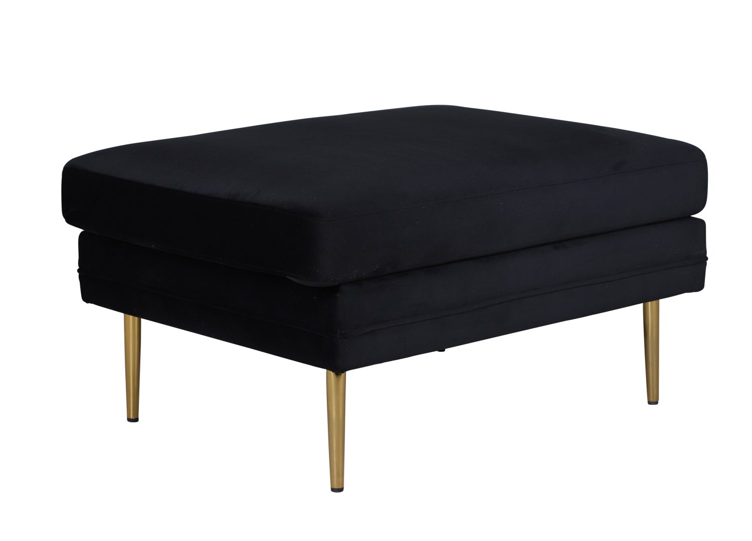 Pouf Boom velours en polyester noir 90 cm vu sous un autre angle