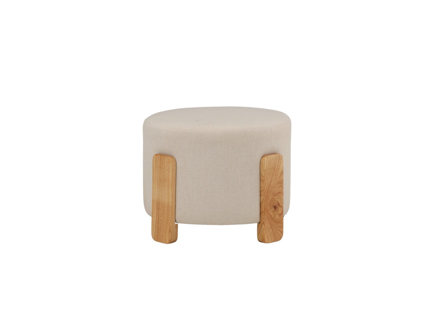Vue détaillée du pouf Coffey blanc