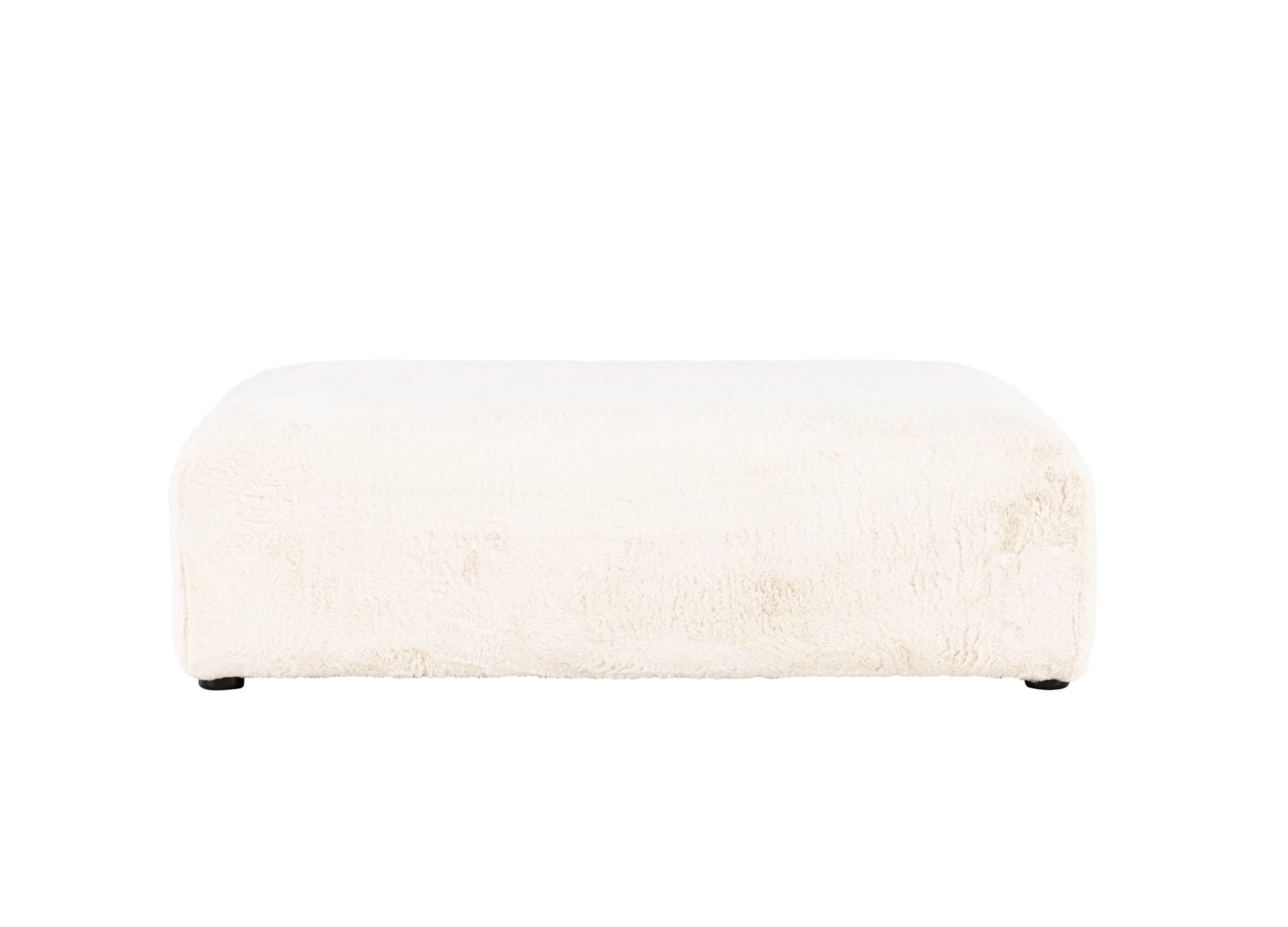 Vue détaillée du pouf Davie beige