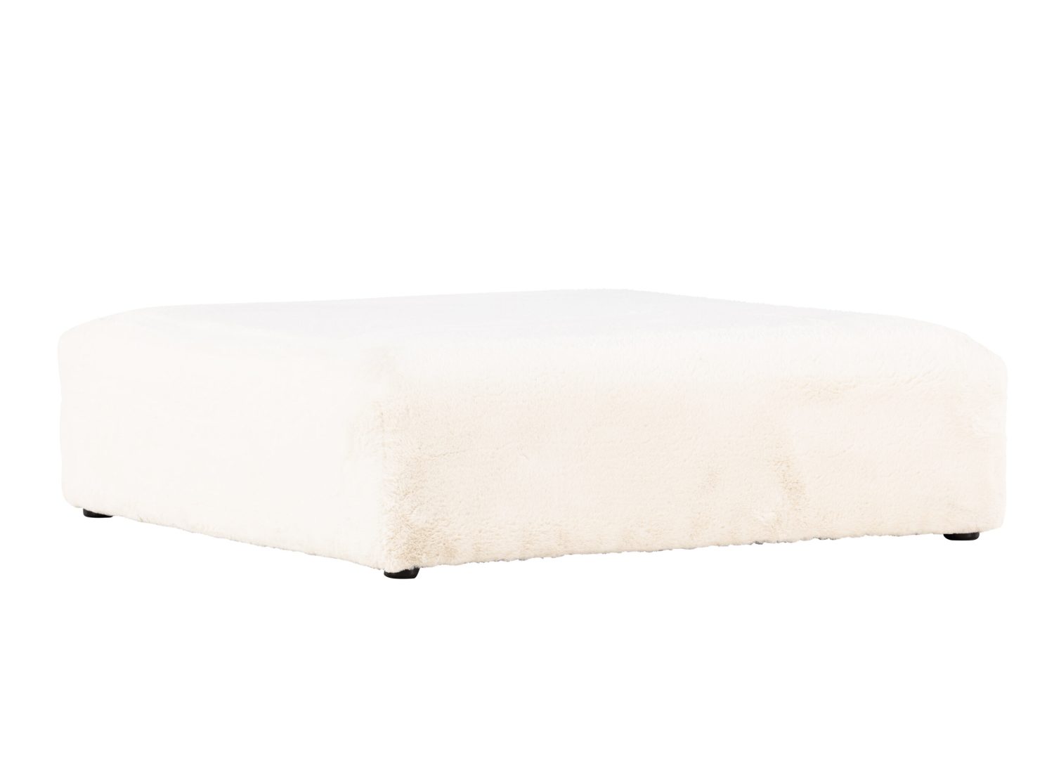 Détail du revêtement et des finitions du pouf Davie