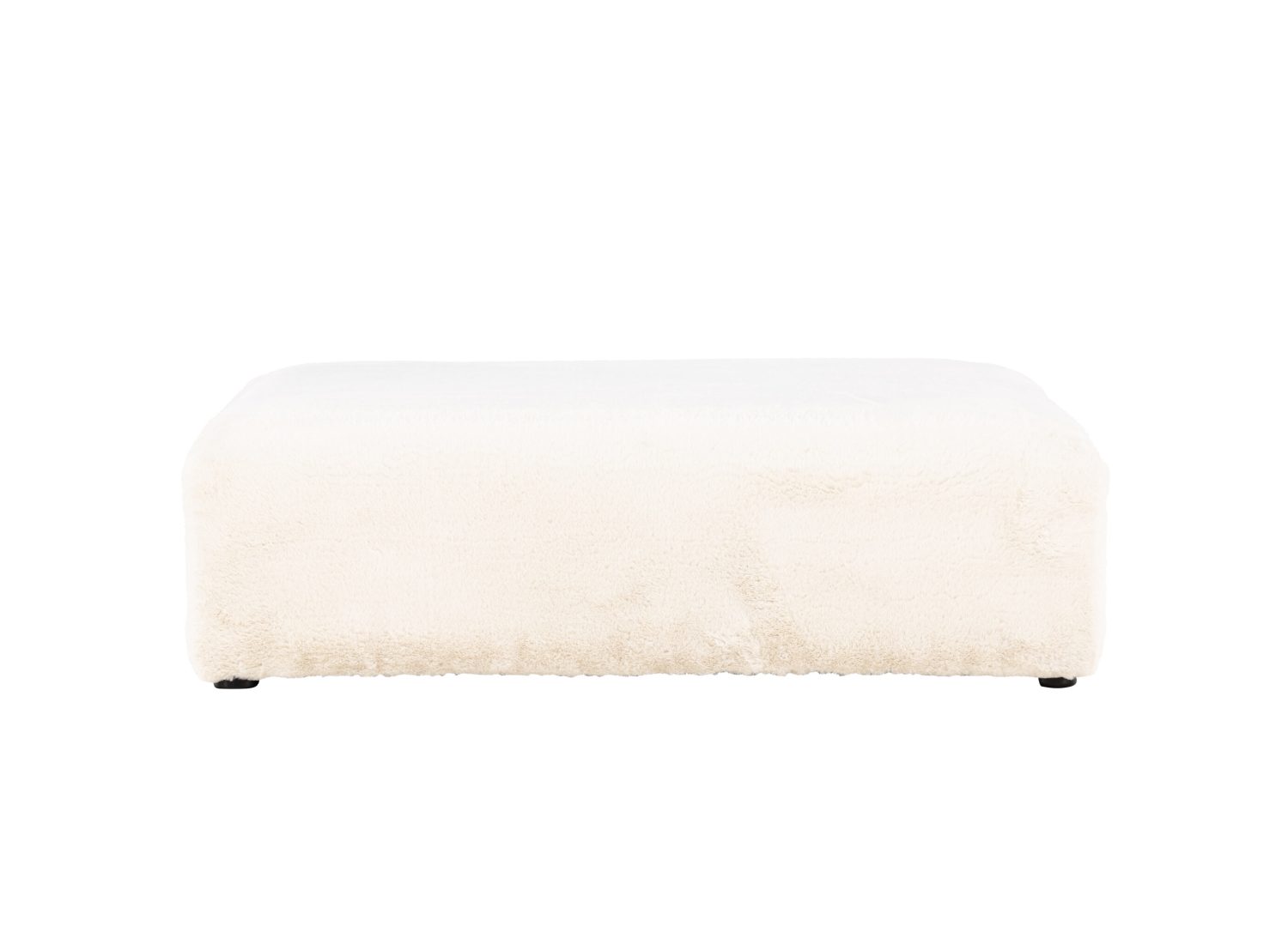 Vue produit du pouf Davie beige