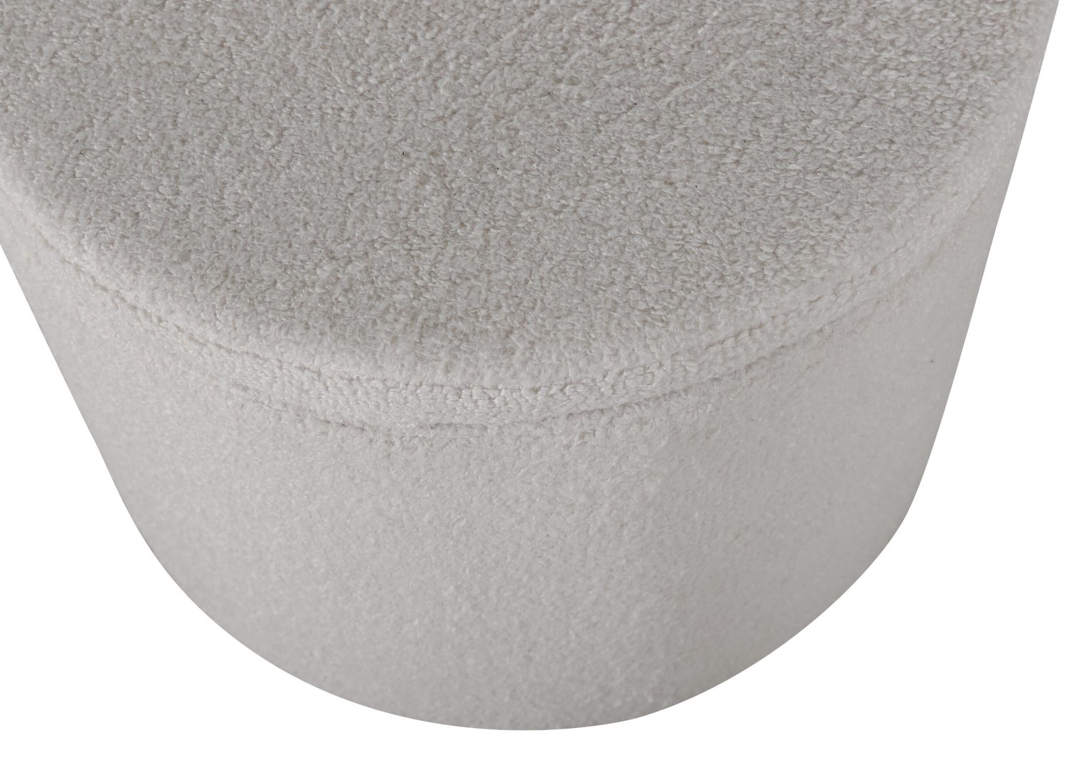 Détail du revêtement et des finitions du pouf Dunken
