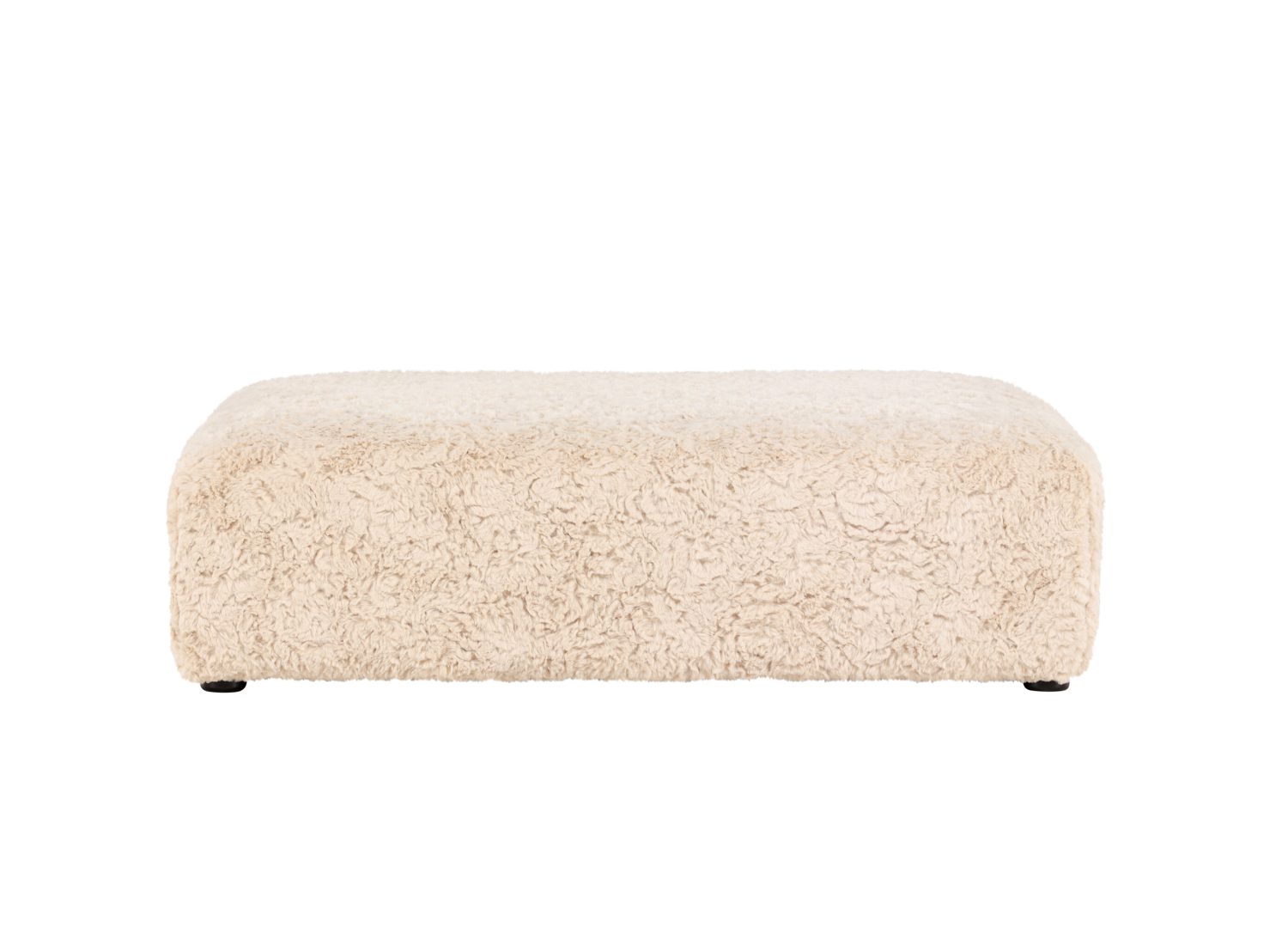 Vue détaillée du pouf Frankie beige