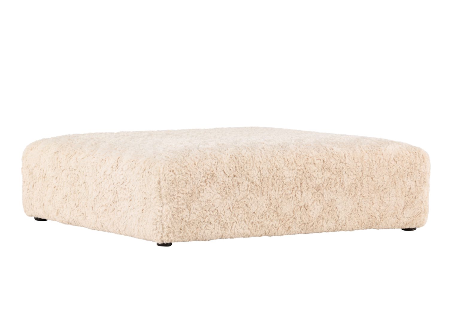 Détail du revêtement et des finitions du pouf Frankie