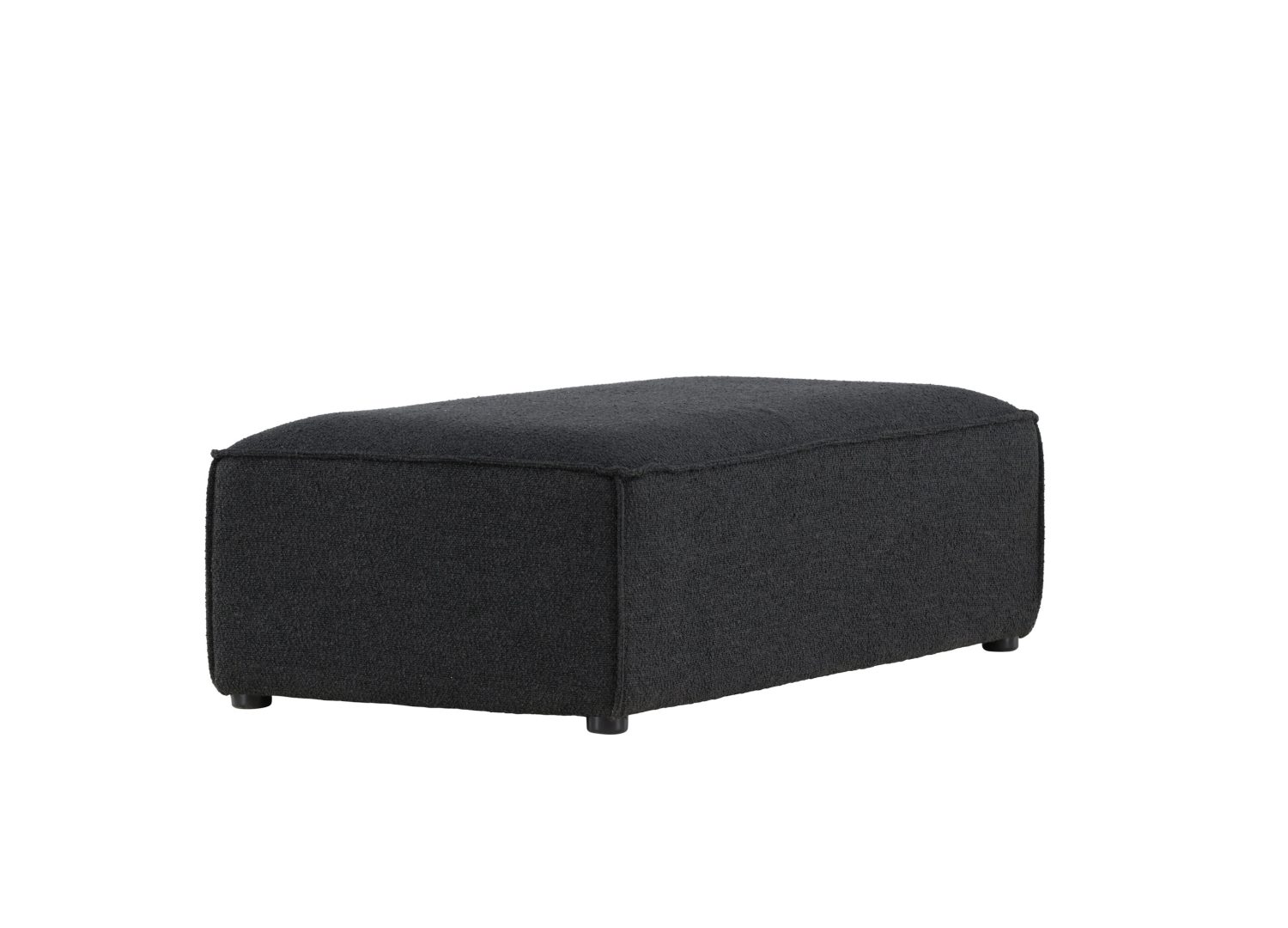Pouf Gillholmen tissu bouclette noir 112 cm vu sous un autre angle