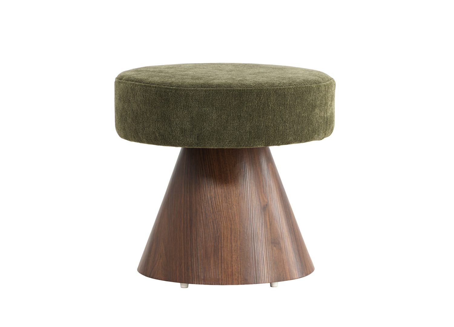 Pouf Lanzo polyester vert Ø 48 cm vu sous un autre angle
