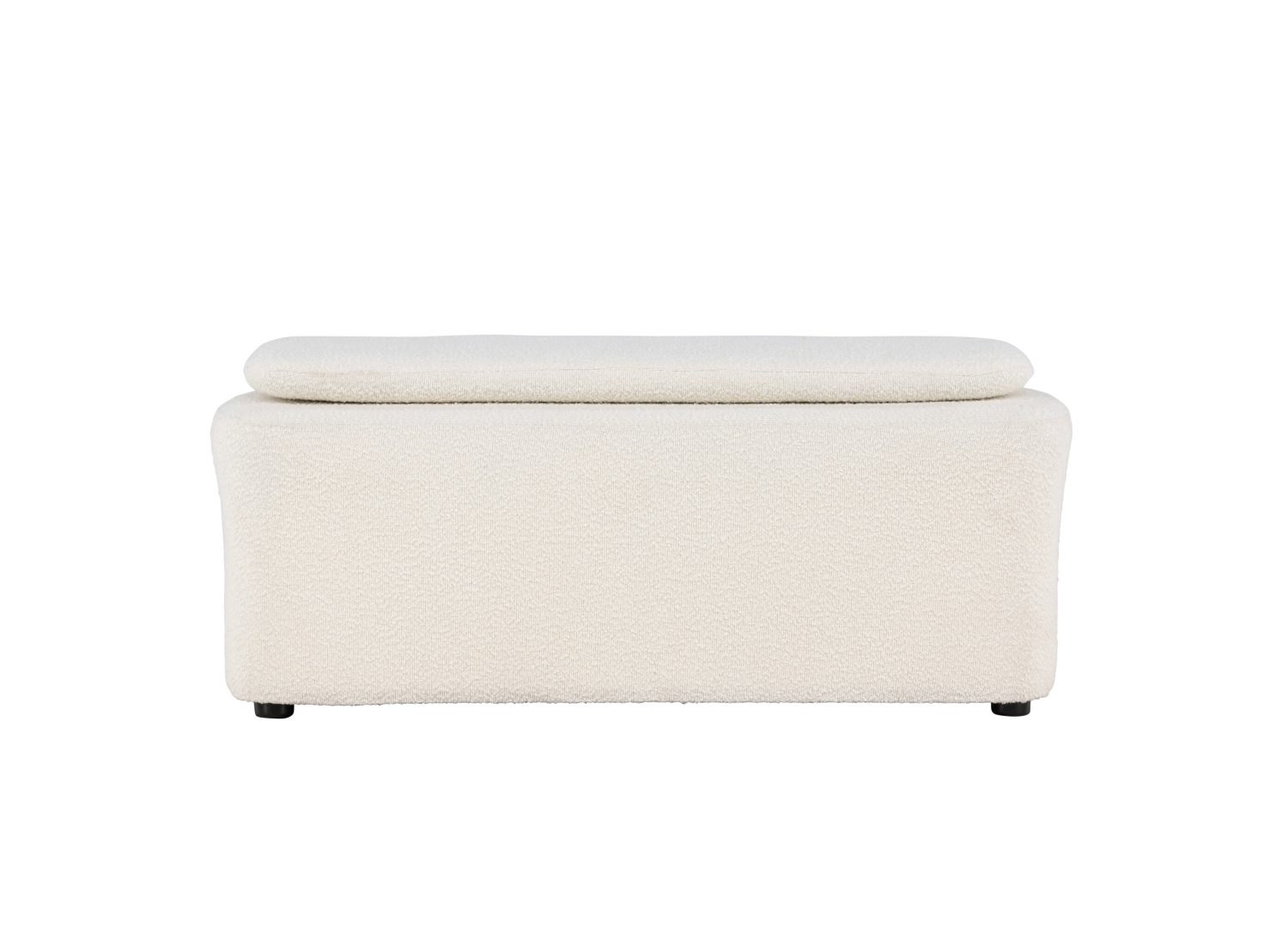 Vue détaillée du pouf Laurel blanc