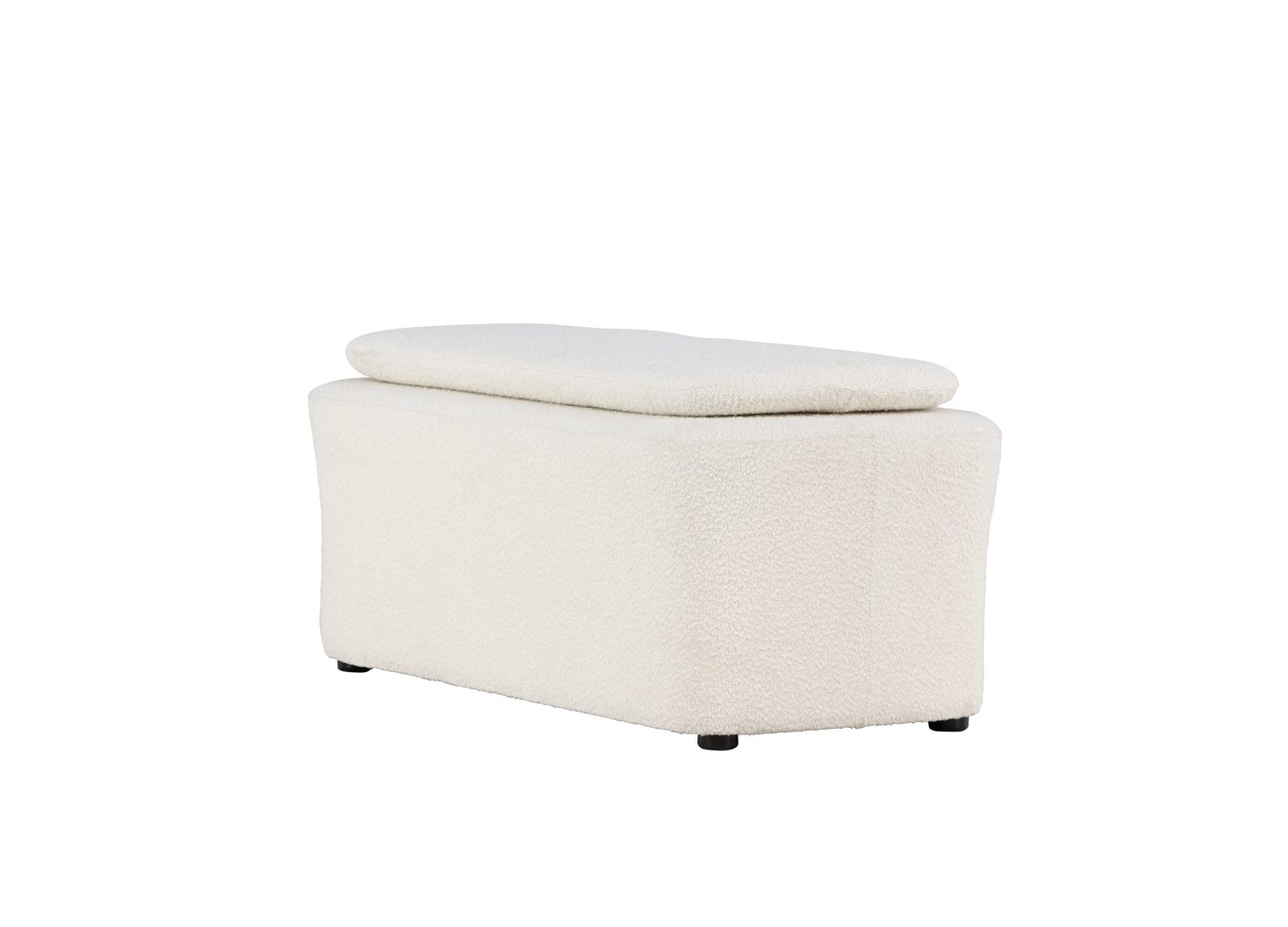 Détail du revêtement et des finitions du pouf Laurel